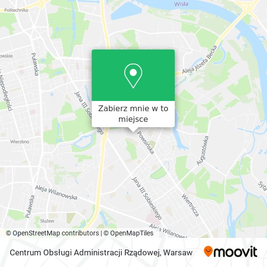 Mapa Centrum Obsługi Administracji Rządowej