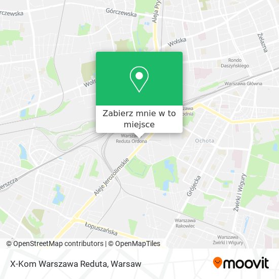 Mapa X-Kom Warszawa Reduta