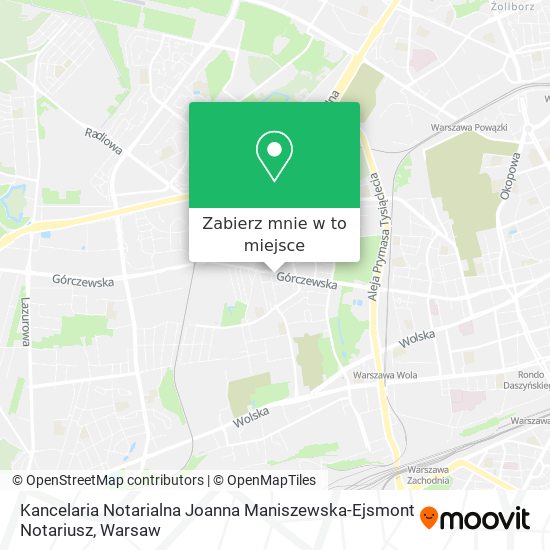 Mapa Kancelaria Notarialna Joanna Maniszewska-Ejsmont Notariusz