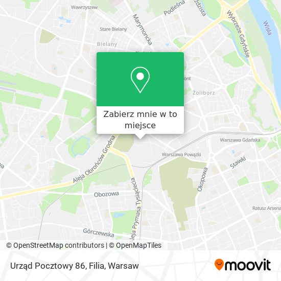 Mapa Urząd Pocztowy 86, Filia