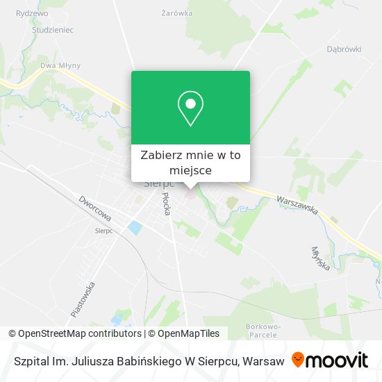 Mapa Szpital Im. Juliusza Babińskiego W Sierpcu