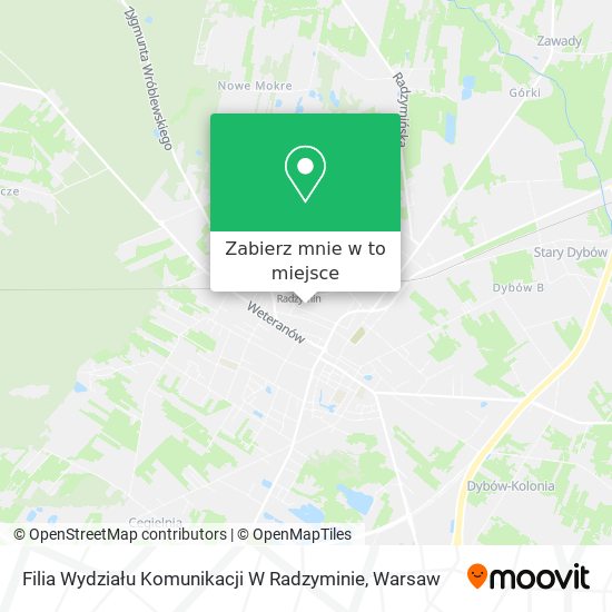 Mapa Filia Wydziału Komunikacji W Radzyminie