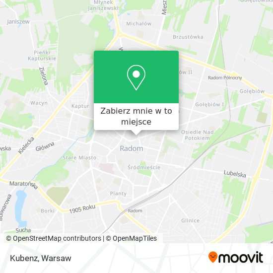 Mapa Kubenz