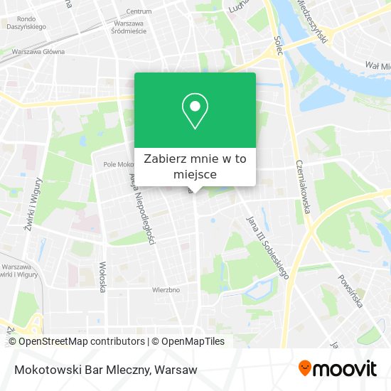 Mapa Mokotowski Bar Mleczny