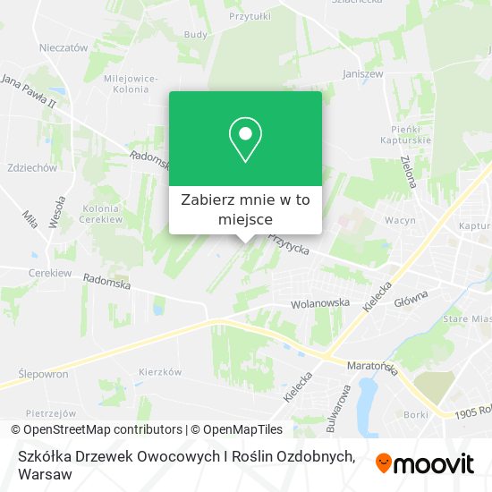 Mapa Szkółka Drzewek Owocowych I Roślin Ozdobnych