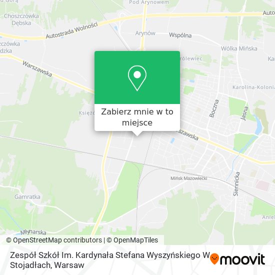 Mapa Zespół Szkół Im. Kardynała Stefana Wyszyńskiego W Stojadłach