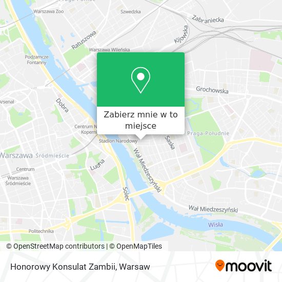 Mapa Honorowy Konsulat Zambii