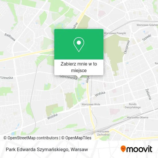 Mapa Park Edwarda Szymańskiego