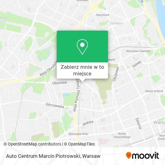 Mapa Auto Centrum Marcin Piotrowski