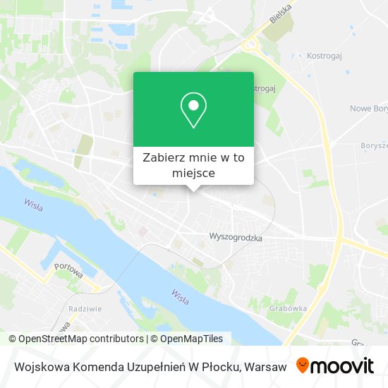 Mapa Wojskowa Komenda Uzupełnień W Płocku