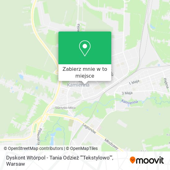 Mapa Dyskont Wtórpol - Tania Odzież ""Tekstylowo""