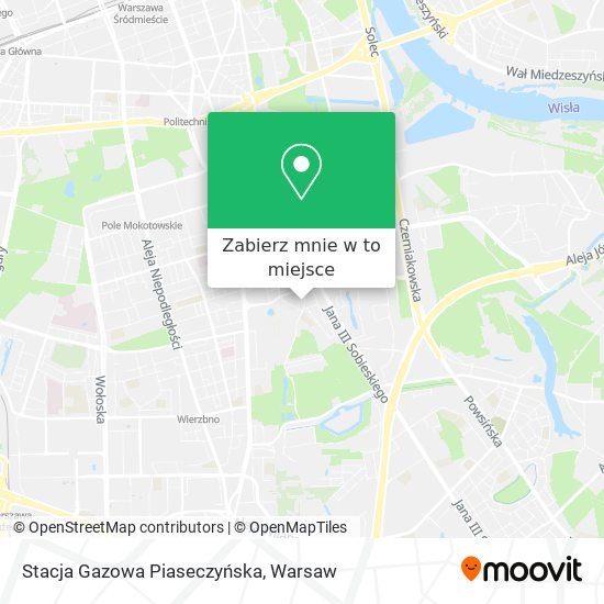 Mapa Stacja Gazowa Piaseczyńska