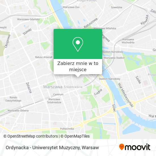 Mapa Ordynacka - Uniwersytet Muzyczny