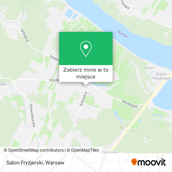 Mapa Salon Fryzjerski