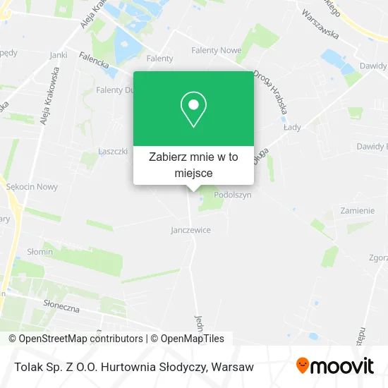 Mapa Tolak Sp. Z O.O. Hurtownia Słodyczy