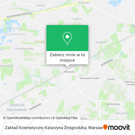 Mapa Zakład Kosmetyczny Katarzyna Żmigrodzka