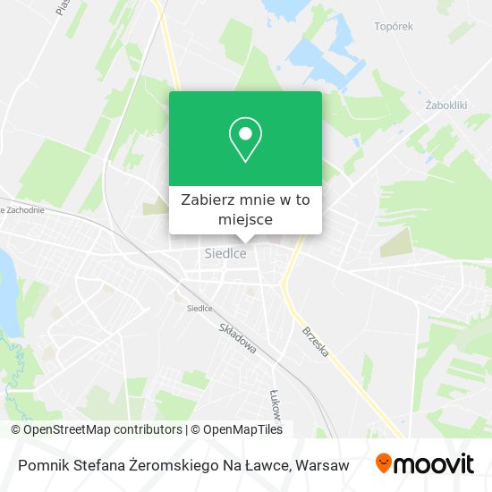 Mapa Pomnik Stefana Żeromskiego Na Ławce