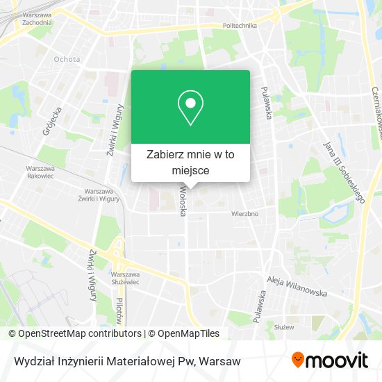 Mapa Wydział Inżynierii Materiałowej Pw