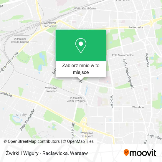 Mapa Żwirki I Wigury - Racławicka