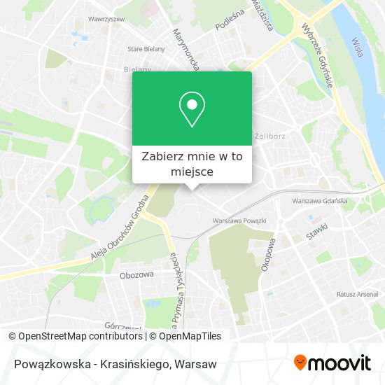 Mapa Powązkowska - Krasińskiego