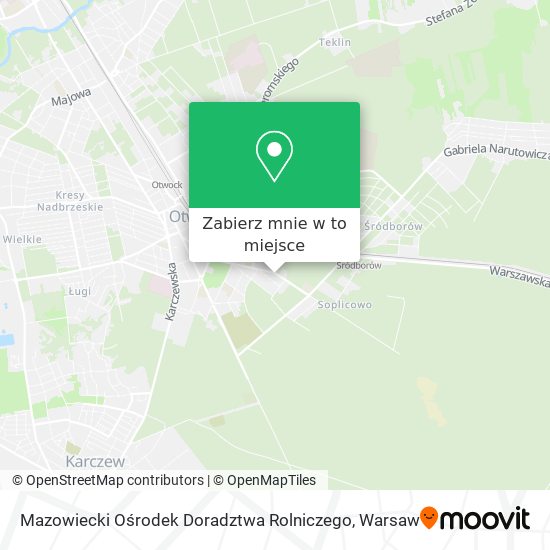 Mapa Mazowiecki Ośrodek Doradztwa Rolniczego