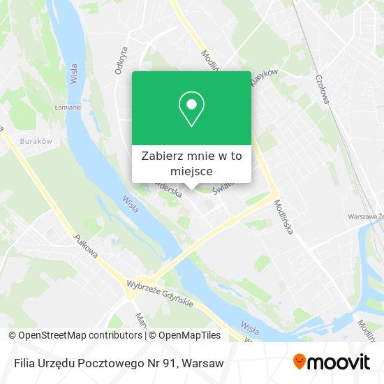 Mapa Filia Urzędu Pocztowego Nr 91