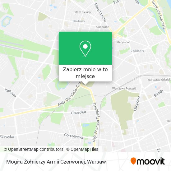 Mapa Mogiła Żołnierzy Armii Czerwonej