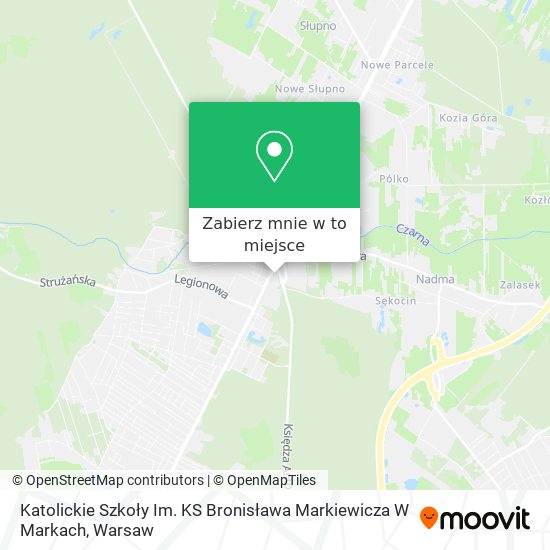 Mapa Katolickie Szkoły Im. KS Bronisława Markiewicza W Markach