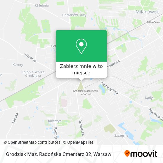 Mapa Grodzisk Maz. Radońska Cmentarz 02