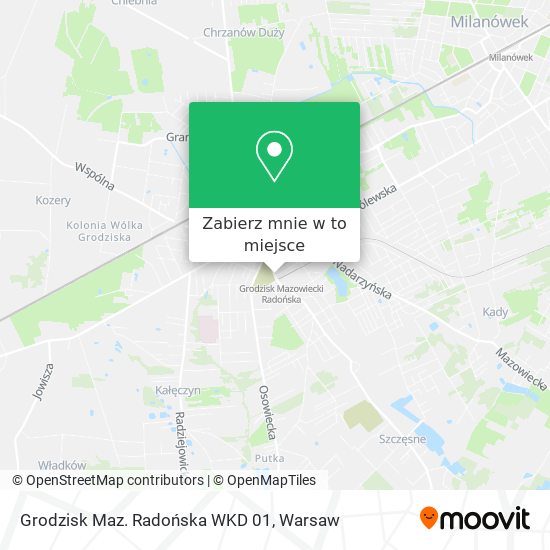 Mapa Grodzisk Maz. Radońska WKD 01