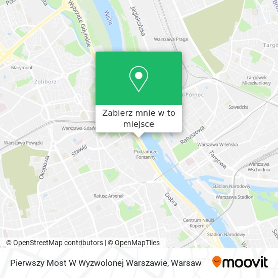 Mapa Pierwszy Most W Wyzwolonej Warszawie