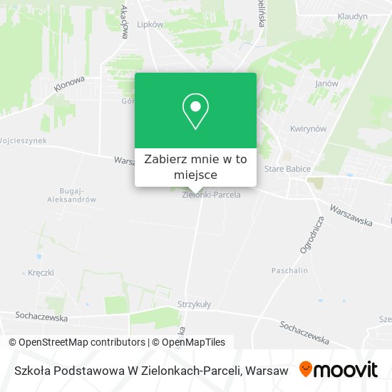 Mapa Szkoła Podstawowa W Zielonkach-Parceli