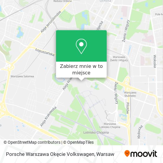 Mapa Porsche Warszawa Okęcie Volkswagen