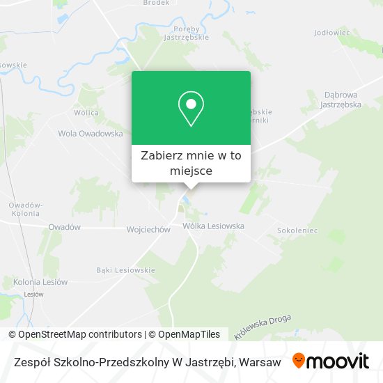 Mapa Zespół Szkolno-Przedszkolny W Jastrzębi