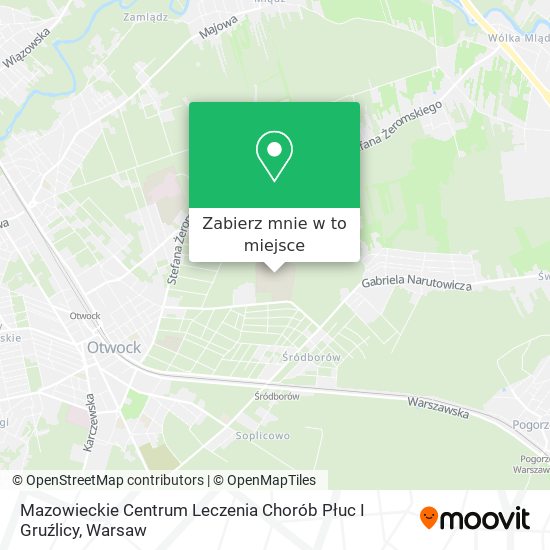 Mapa Mazowieckie Centrum Leczenia Chorób Płuc I Gruźlicy