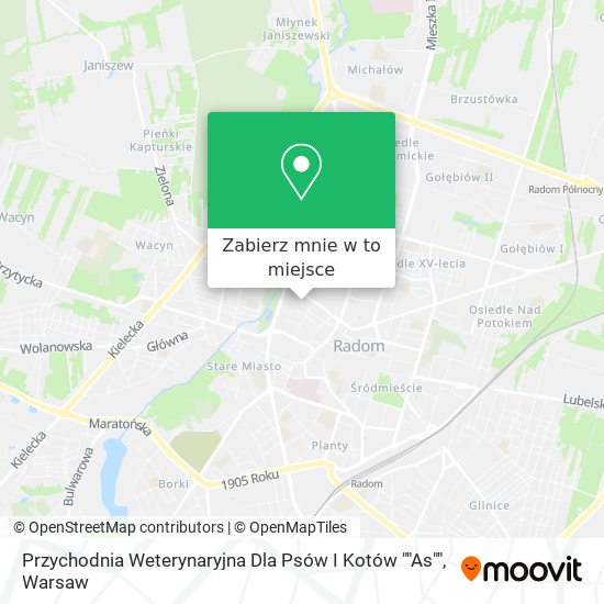 Mapa Przychodnia Weterynaryjna Dla Psów I Kotów ""As""