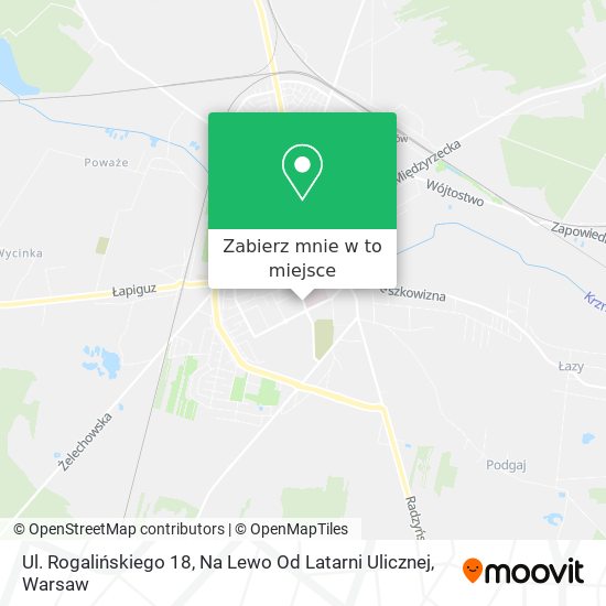 Mapa Ul. Rogalińskiego 18, Na Lewo Od Latarni Ulicznej