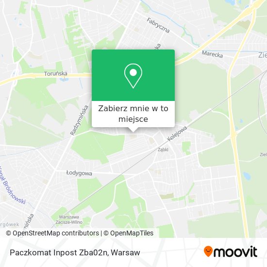 Mapa Paczkomat Inpost Zba02n