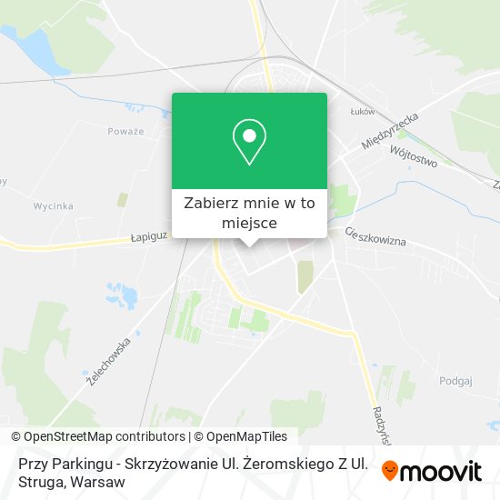 Mapa Przy Parkingu - Skrzyżowanie Ul. Żeromskiego Z Ul. Struga