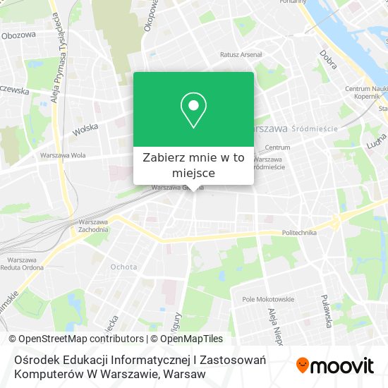 Mapa Ośrodek Edukacji Informatycznej I Zastosowań Komputerów W Warszawie