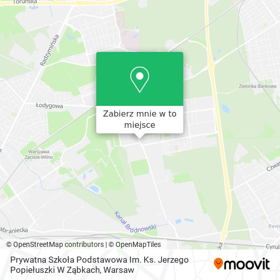 Mapa Prywatna Szkoła Podstawowa Im. Ks. Jerzego Popiełuszki W Ząbkach