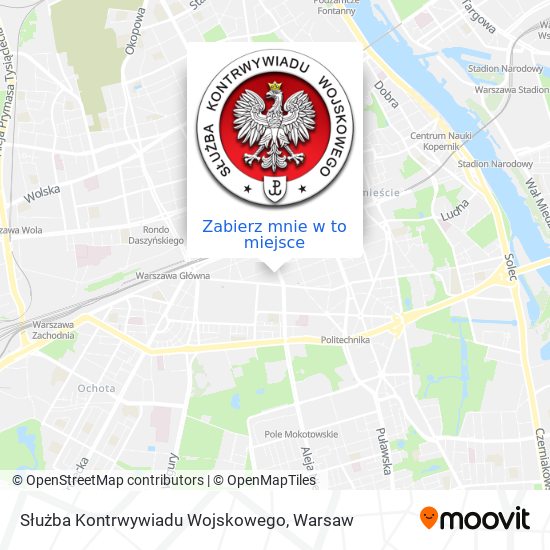 Mapa Służba Kontrwywiadu Wojskowego