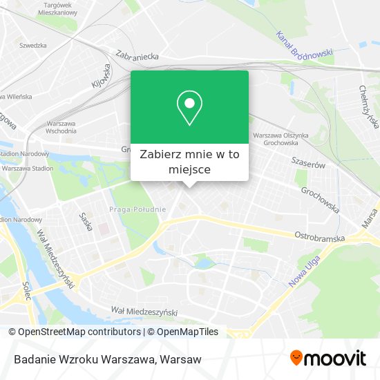 Mapa Badanie Wzroku Warszawa