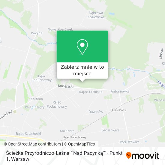 Mapa Ścieżka Przyrodniczo-Leśna ""Nad Pacynką"" - Punkt 1