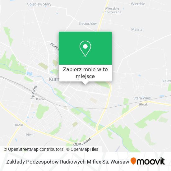 Mapa Zakłady Podzespołów Radiowych Miflex Sa