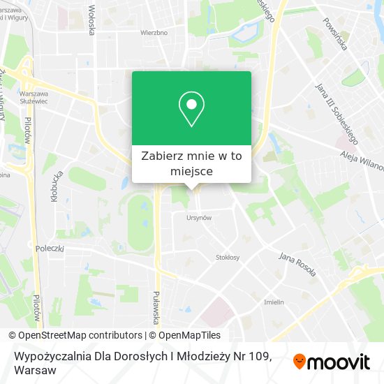 Mapa Wypożyczalnia Dla Dorosłych I Młodzieży Nr 109