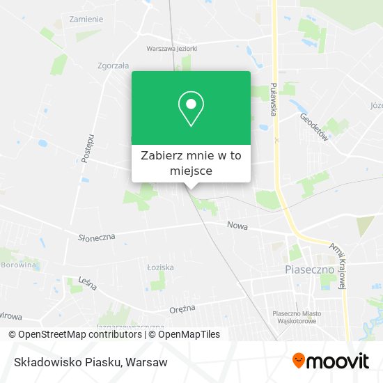 Mapa Składowisko Piasku