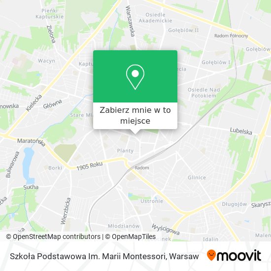 Mapa Szkoła Podstawowa Im. Marii Montessori