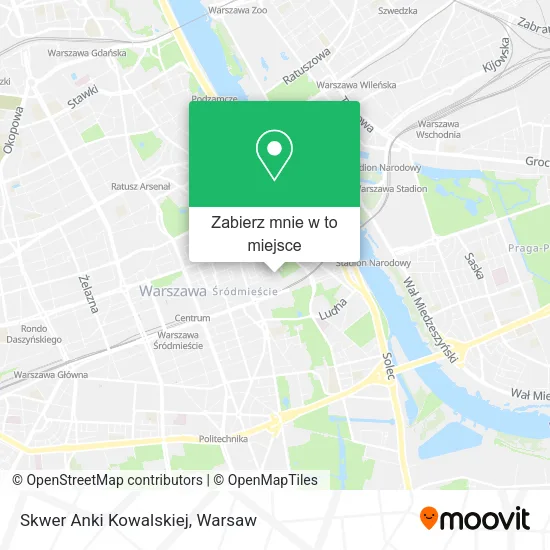 Mapa Skwer Anki Kowalskiej