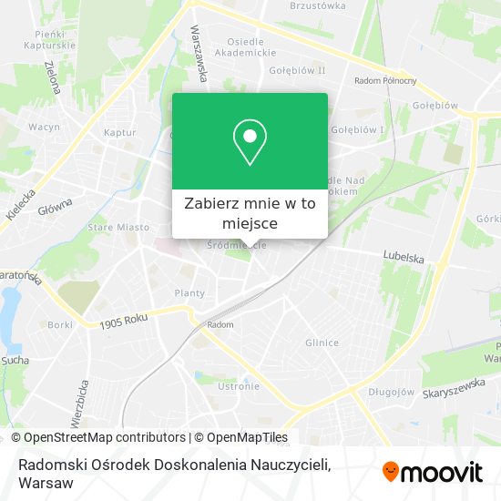 Mapa Radomski Ośrodek Doskonalenia Nauczycieli